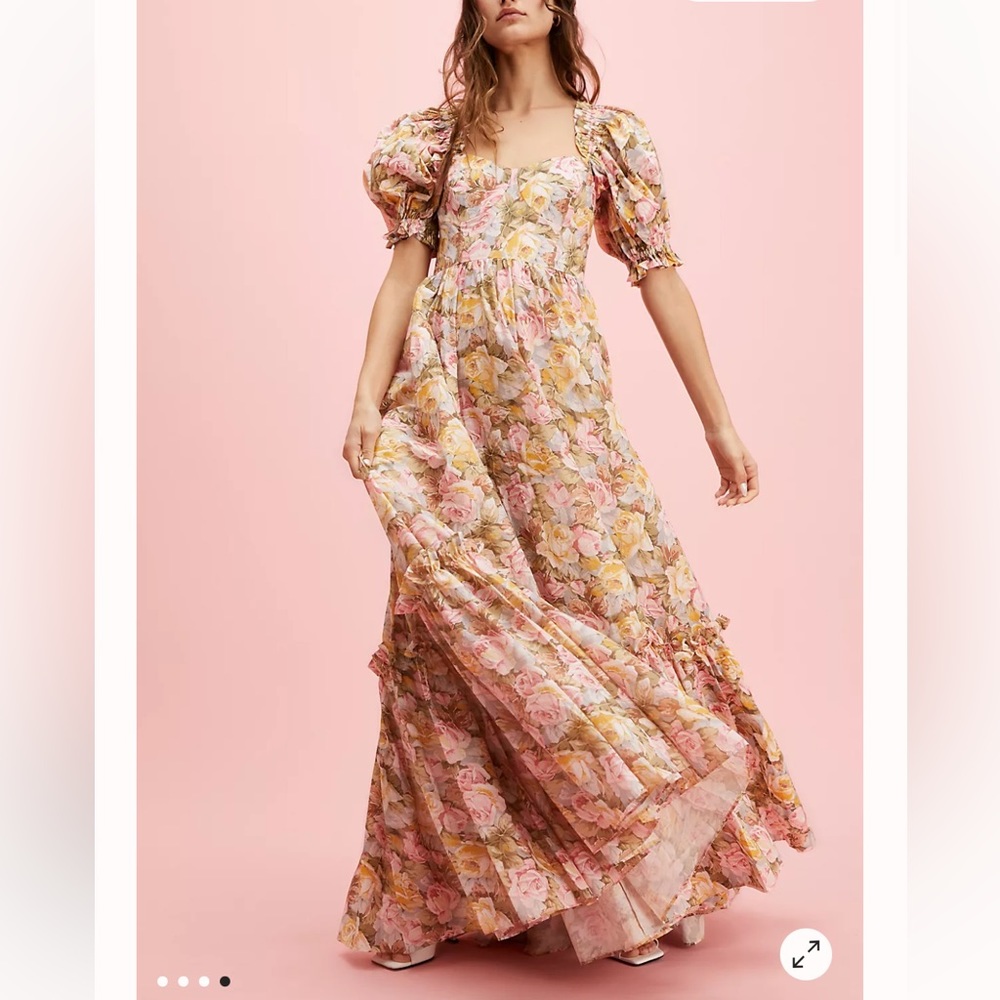 SOLD GORGEOUS Selkie x free people Ritz dress in porcelain - Picture 4 of 5